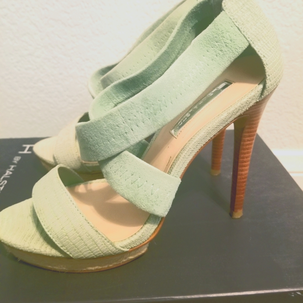 H by Halston Seafoam Platform Sandals